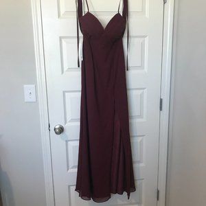 NEW! Azazie Hailey dress in cabernet Size A0